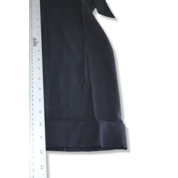 ANTHROPOLOGIE Leifsdottir Wide Leg High Rise pleated cuffed Pants Size 10 Black